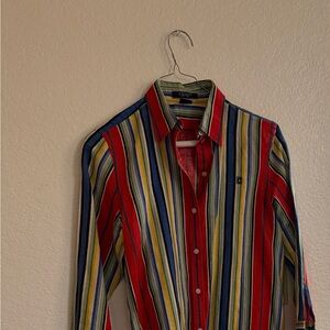 Chaps Multicolor Striped Blouse